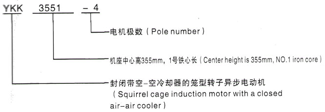 YKK系列(H355-1000)高压YJTGKK5603-6三相异步电机西安泰富西玛电机型号说明